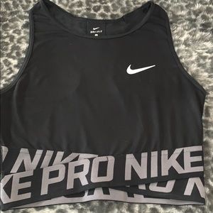 Nike black running top